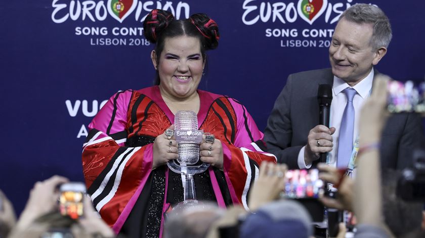 Netta foi a vencedora do concurso da Eurovisão 2018, que decorreu em Lisboa. Foto: Miguel A. Lopes/EPA