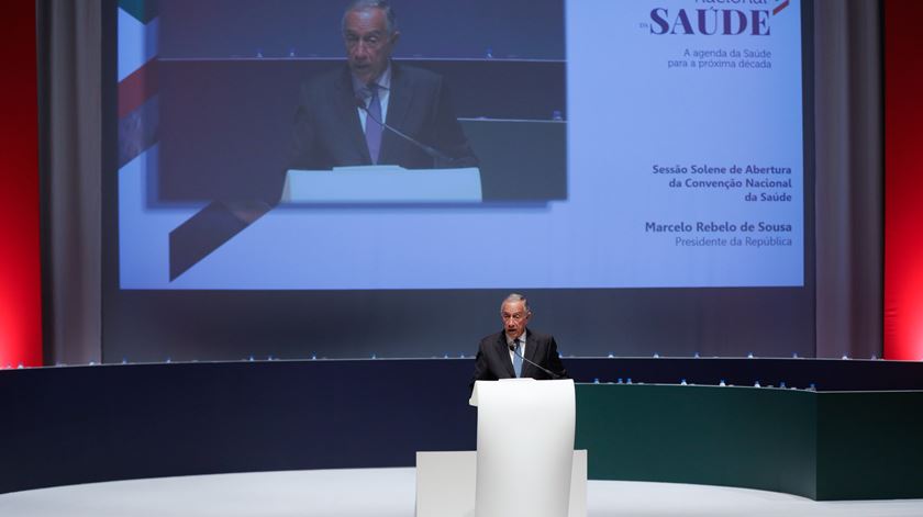 O Presidente interveio na Convenção Nacional da Saúde, que decorre na Culturgest, em Lisboa. Foto: António Cotrim/Lusa