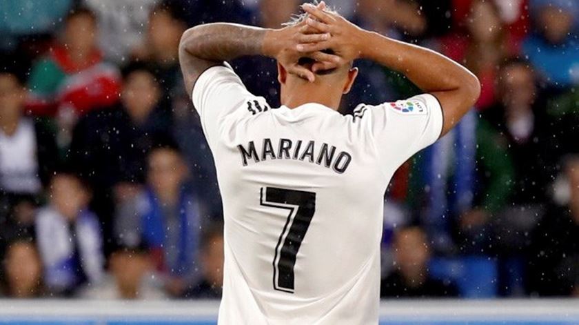 Mariano está isolado do restante plantel do Real Madrid. Foto: David Aguilar/EPA