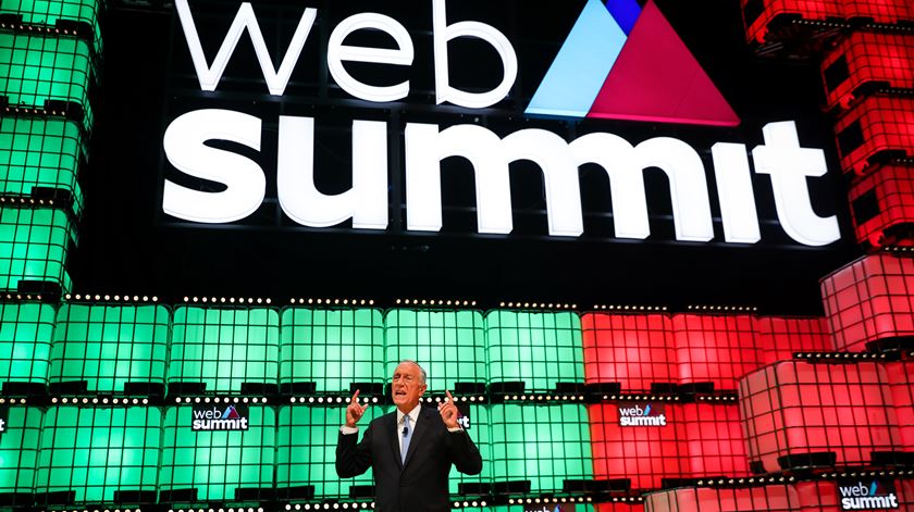 Marcelo Rebelo de Sousa na edição de 2018 da Web Summit. Foto: José Sena Goulão/Lusa