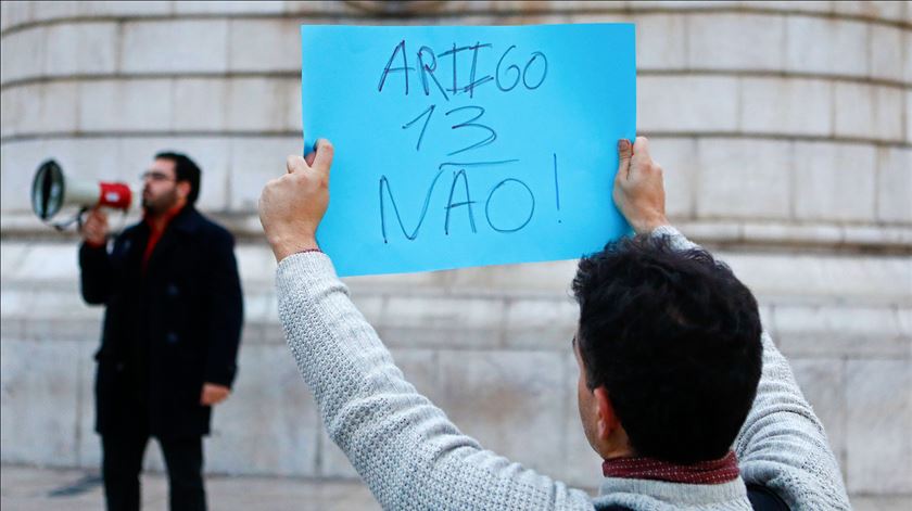 Protestos contra o artigo 13. Foto: Lusa (arquivo)