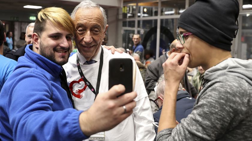 Marcelo Rebelo de Sousa na festa de Natal de 2018. Foto: Manuel de Almeida/Lusa