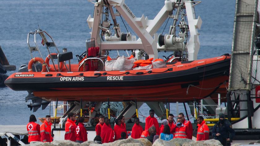 O "Open Arms" atraca em Algeciras Foto: A. Carrasco Ragel/EPA