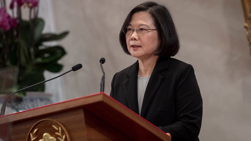 A Presidente cessante de Taiwan, Tsai Ing-wen, do Partido Democrático Progressista (pró-independência), foi reeleita para um segundo mandato presidencial. Foto: Presidência de Taiwan