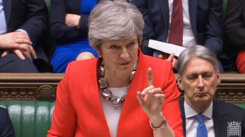 Theresa May em dia de nova votação do acordo de Brexit. Foto: EPA