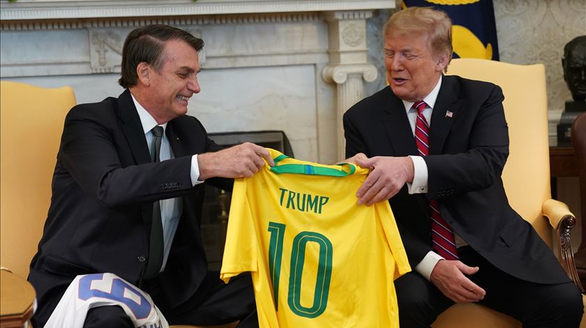 Jair Bolsonaro e Donald Trump na Casa Branca Foto: EPA