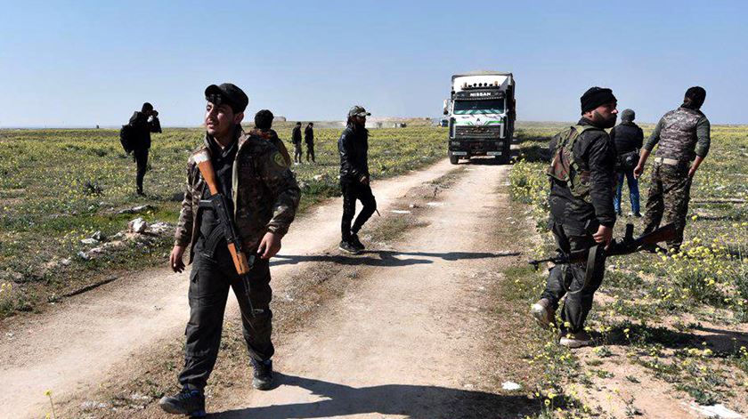 Forças Democráticas da Síria derrotam Estado Islâmico em Baghouz. Foto; Murtaja Lateef/EPA