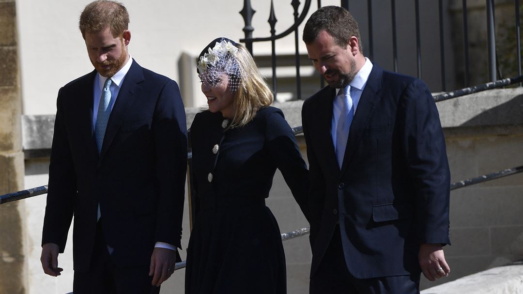 Príncipe Harry, Autumn Phillips e Peter Phillips Foto: Neil Hall/EPA