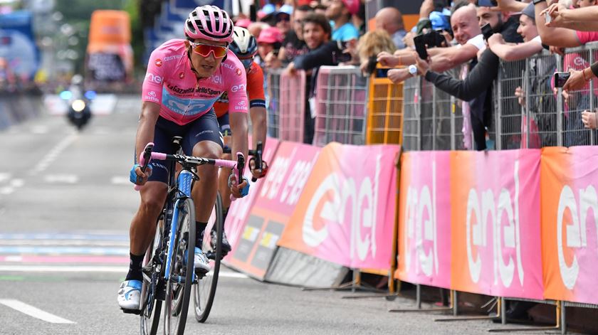 Richard Carapaz venceu a Volta a Itália em 2019 Foto: Alessandro Di Meo/EPA Richard Carapaz venceu a Volta a Itália em 2019 Foto: Alessandro Di Meo/EPA