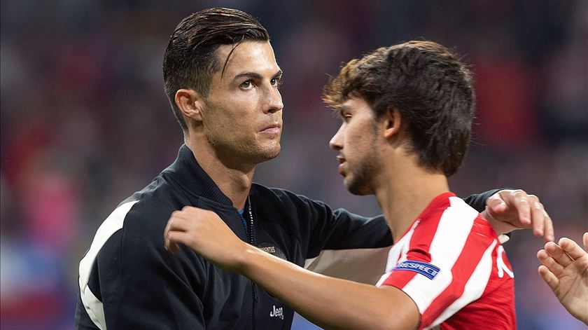 Ronaldo ou Bernardo Silva e João Félix podem defrontar-se em Alvalade. Foto: Rodrigo Jiménez/EPA