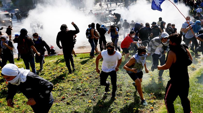 chile, protestos. Foto: Esteban Garay/EPA