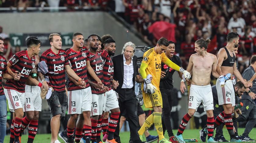 jorge jesus, Flamengo marca cinco golos ao Grêmio. Foto: António Lacerda/ EPA