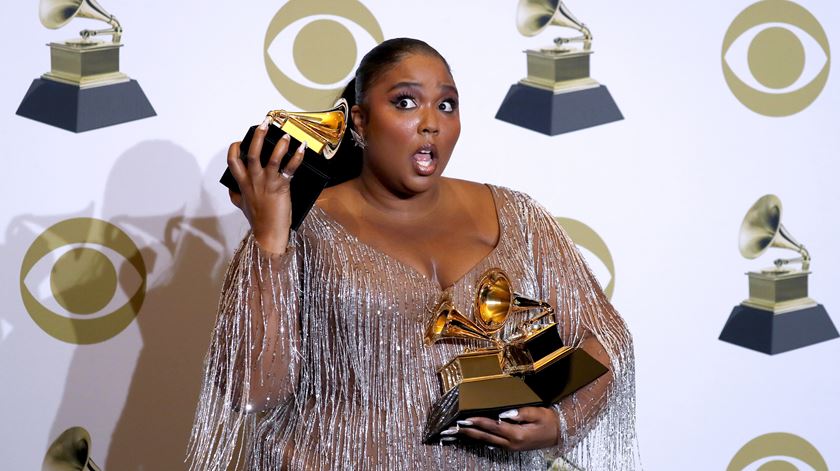 Lizzo ganhou três prémios.. Foto: David Swanson/ EPA