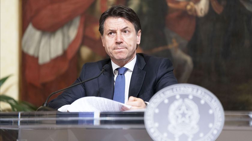 O primeiro-ministro italiano, Giuseppe Conte. Foto: EPA