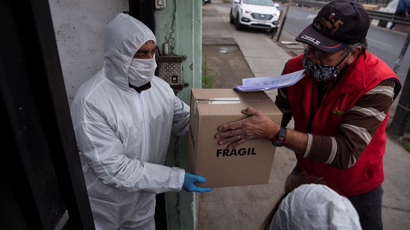 O Chile é atualmente o sétimo país com mais casos de Covid-19. Foto: Alberto Valdes/EPA