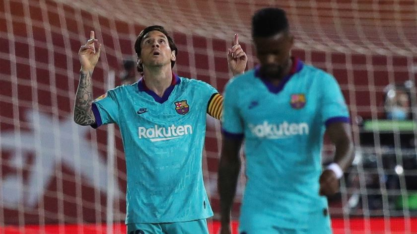 Messi e Nélson Semedo, Barcelona. Foto: Juanjo Martin/EPA