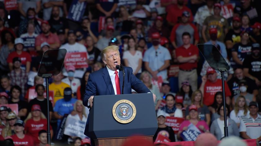 Donald Trump já formalizou a saída dos EUA da OMS. Foto: Albert Halim/EPA