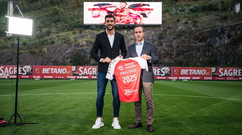 Paulinho firmou novo contrato com o Braga. Foto: SCBraga