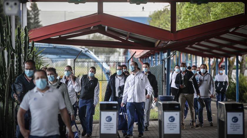 Fábrica da Autoeuropa retoma atividade após paragem devido a pandemia covid-19. Foto: Mário Cruz/Lusa