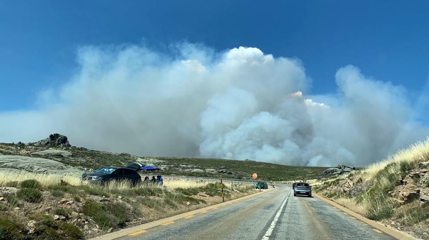 incêndio na Serra da Estrela Covilhã alastrou para Manteigas Foto: Pedro Castro Alves/RR