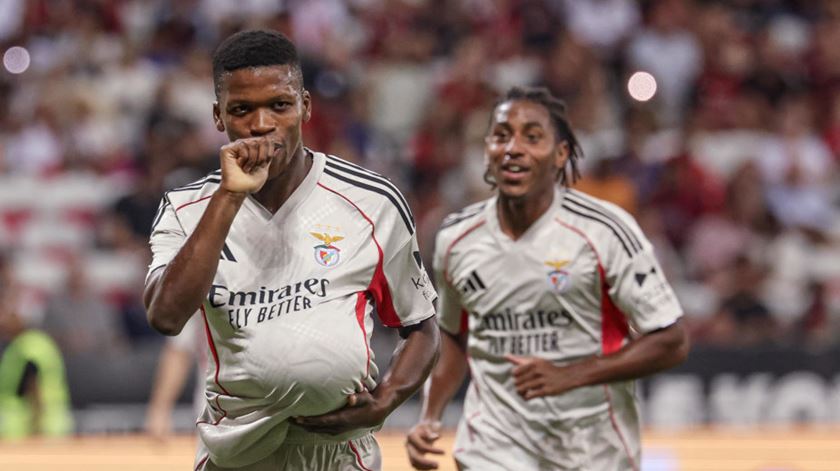 Florentino marca pelo Benfica ao Nice. Foto: SLB