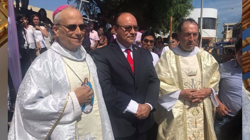 Fotografia do cardeal Prevost, agora Papa Leão XIV. Foto: Facebook da Diocese de Chiclayo