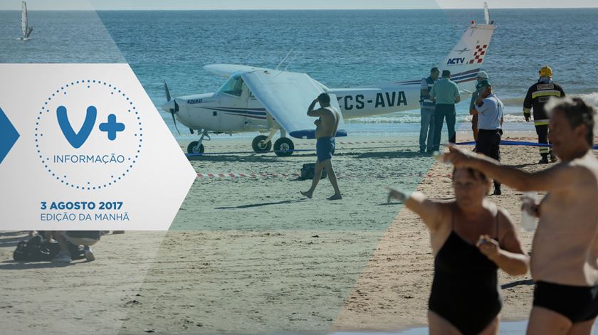 Tripulantes da avioneta no Tribunal de Almada