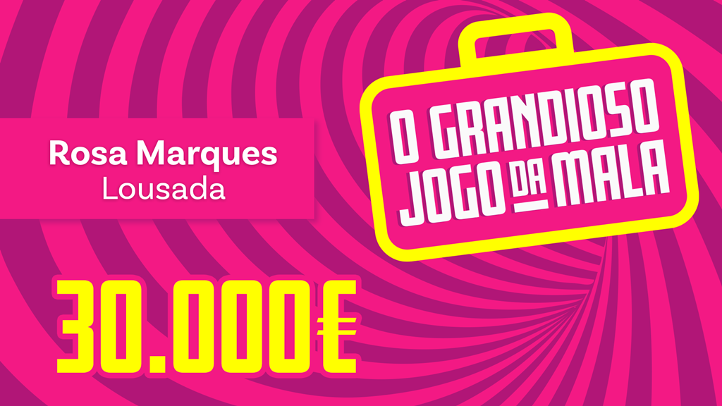 A Rosa Marques ganhou 30.000€ no Grandioso Jogo da Mala