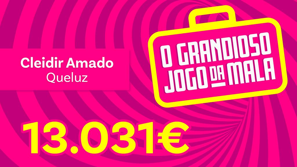 O Cleidir Amado ganhou 13.031€ n'O Grandioso Jogo da Mala