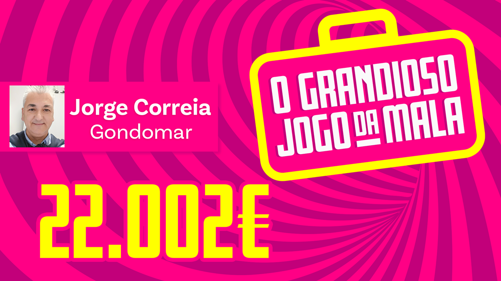O Jorge Correia ganhou 22.002€ no Grandioso Jogo da Mala