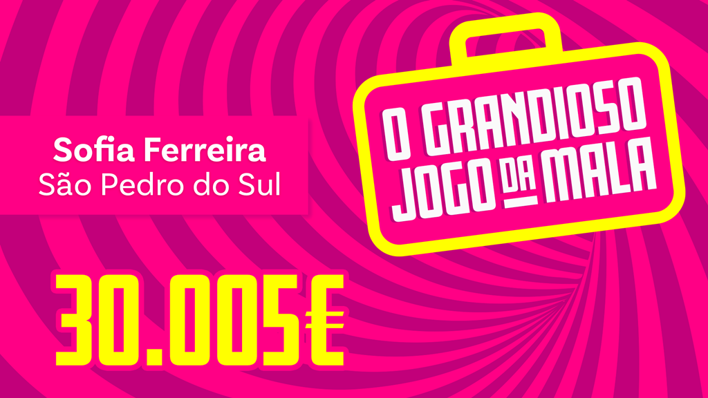 A Sofia ganhou 30.005€ n'O Grandioso Jogo da Mala
