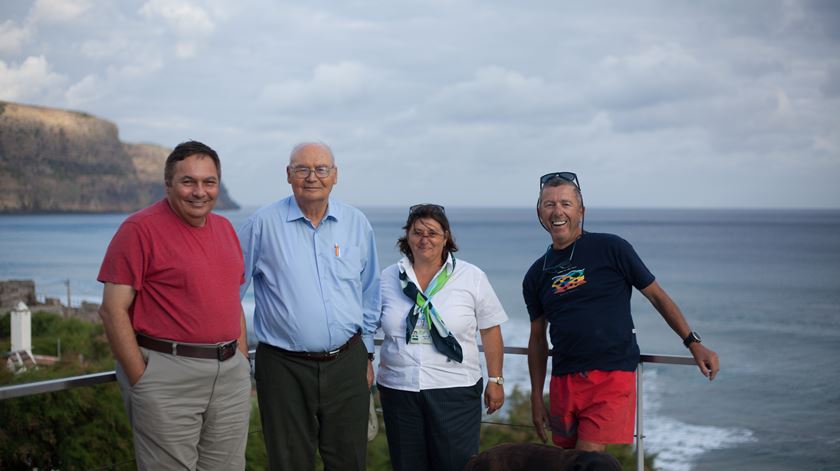 João, Eugénio, Ana e Luís olham para o passado, o presente e o futuro. Foto: João Carlos Malta/RR