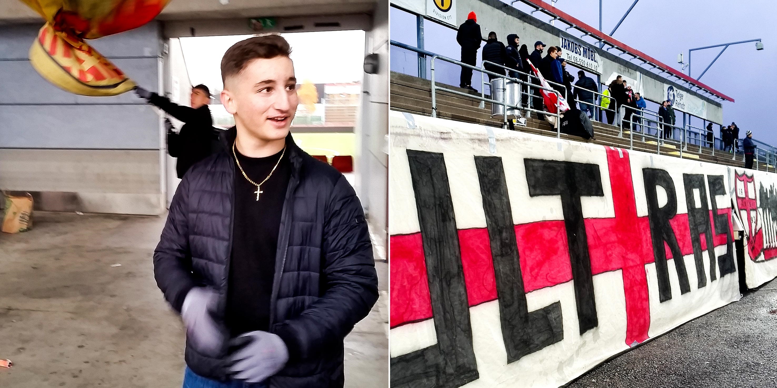 Um povo, dois clubes. Em dia de dérbi a bancada divide os adeptos do Syrianska e do Assyriska