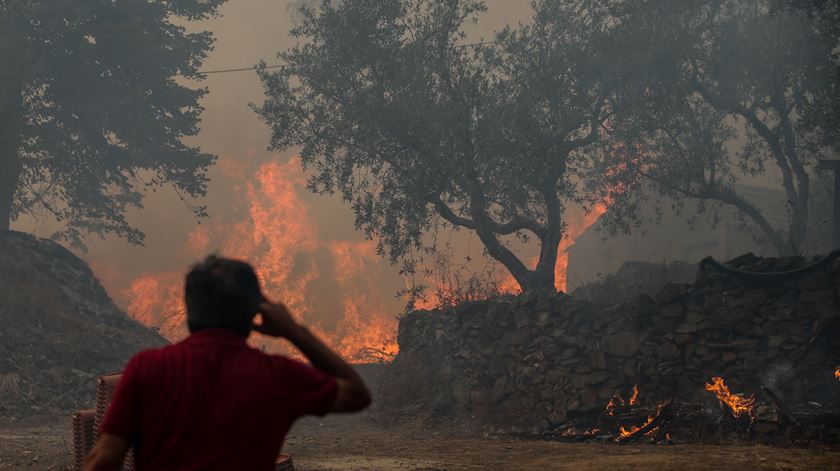 Incêndio que deflagrou em Proença-a-Nova e alastrou a Oleiros. Foto: Paulo Cunha/Lusa