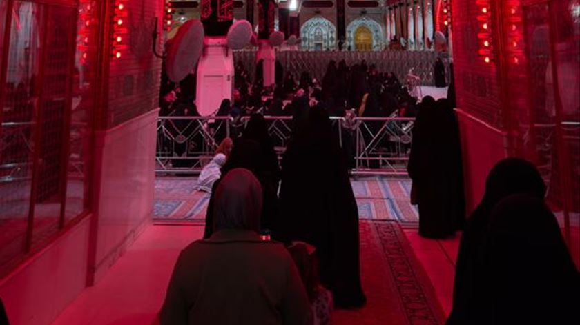 Orações no Santuário do Imam Ali em Najaf, Iraque. Fotos: Lara Sabra