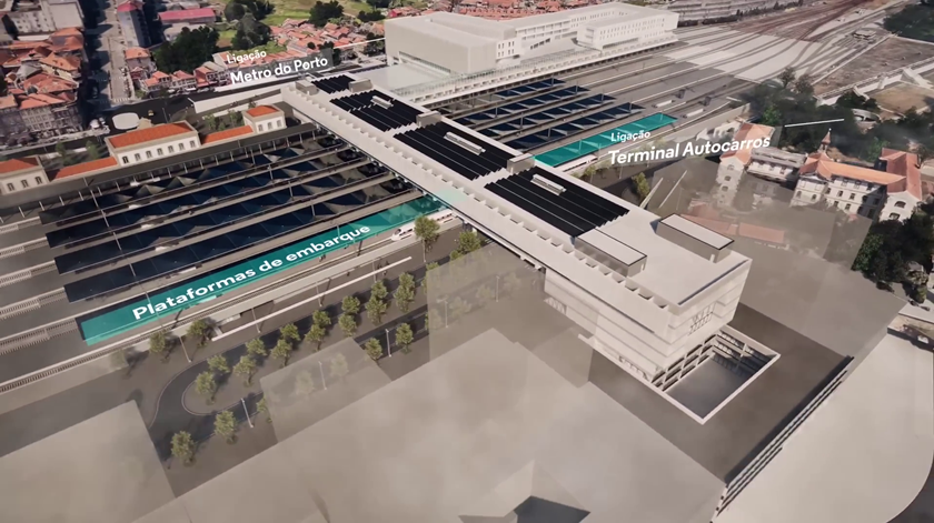 Projeto da renovação e ampliação da estação de Porto Campanhã. Imagem: Infraestruturas de Portugal