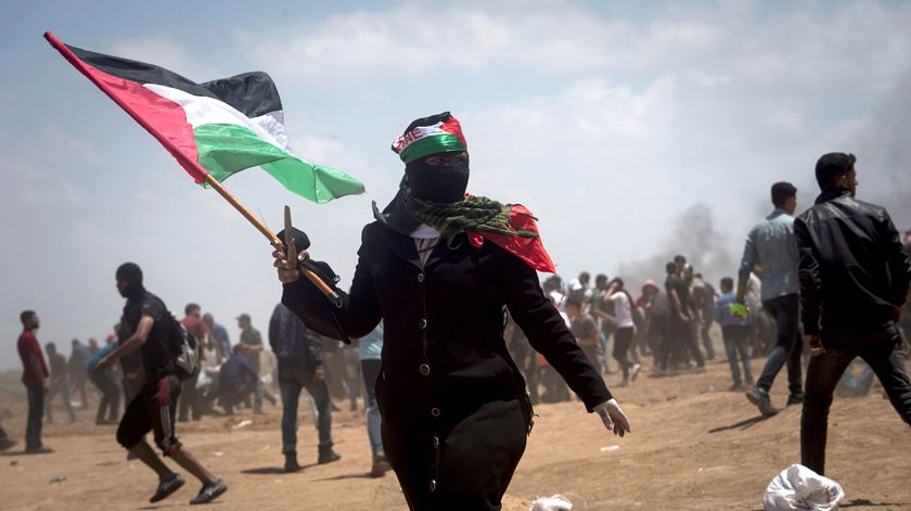 protestos em Gaza, mudança da embaixada dos EUA Foto: Luca Piergiovani/EPA