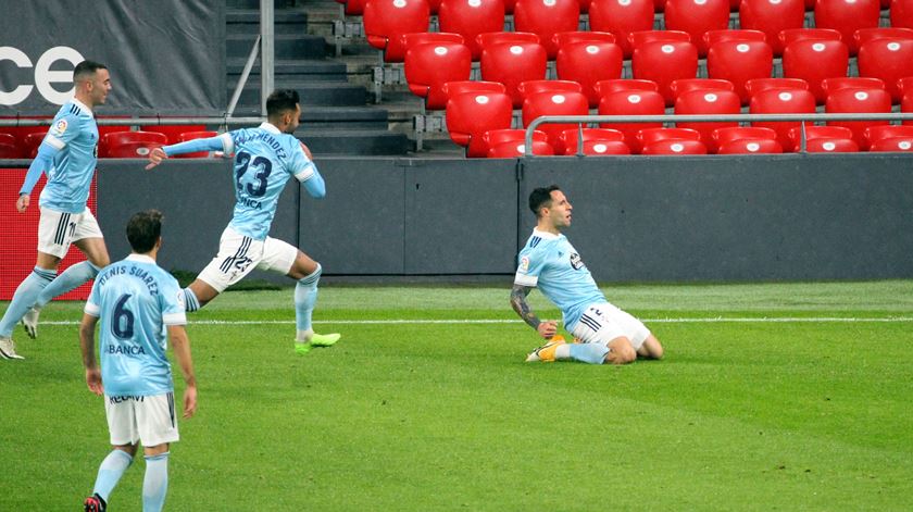 Celta de Vigo venceu em casa do Athletic Bilbau. Foto: Luis Tejido/EPA