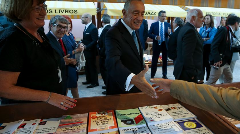 Marcelo Rebelo de Sousa na abertura da Festa do Livro no Palácio de Belém. Foto: Manuel de Almeida/Lusa