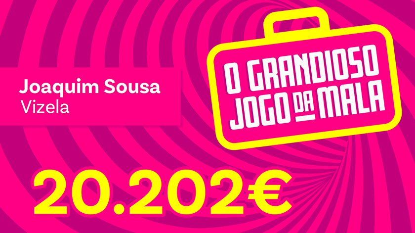 O Joaquim ganhou 20.202€ no Grandioso Jogo da Mala!