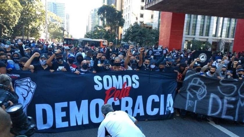 Manifestação contra Bolsonaro em São Paulo. Foto: Twitter