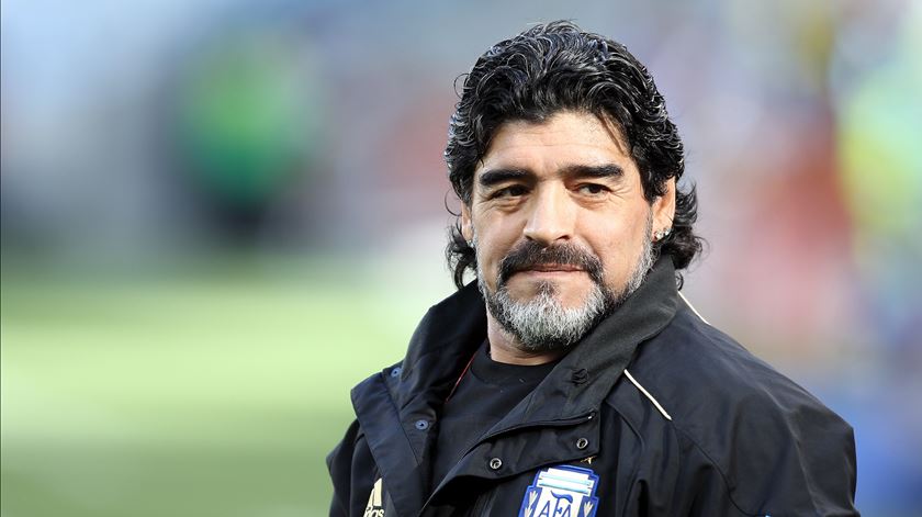 Maradona selecionador da Argentina no Mundial de 2010 na África do Sul Foto: Oliver Weiken/EPA