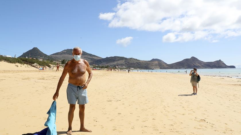 Marcelo de férias em Porto Santo, Madeira. Foto: Homem de Gouveia/Lusa