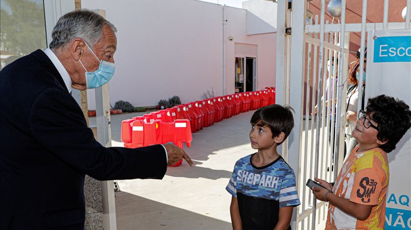 Marcelo Rebelo de Sousa visita Centro Educativo Comunitário Multisserviços de Budens em Vila do Bispo Foto: Luís Forra/Lusa