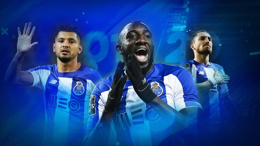 Marega, Corona e Alex Telles destacaram-se no FC Porto. Imagem: Rodrigo Machado/RR