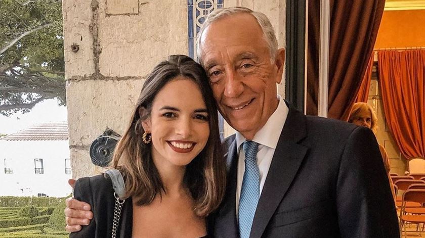 O Presidente da República Marcelo Rebelo de Sousa, num encontro no Palácio de Belém, em Lisboa, com a empresária e "youtuber" Mafalda Sampaio. Foto: Instagram @amariavaidosa