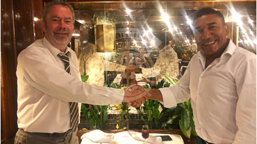 Carlos Pereira e Lito Vidigal. Foto: Marítimo