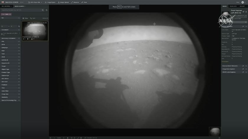 Robot "Perseverança" da NASA já enviou as primeiras imagens de Marte