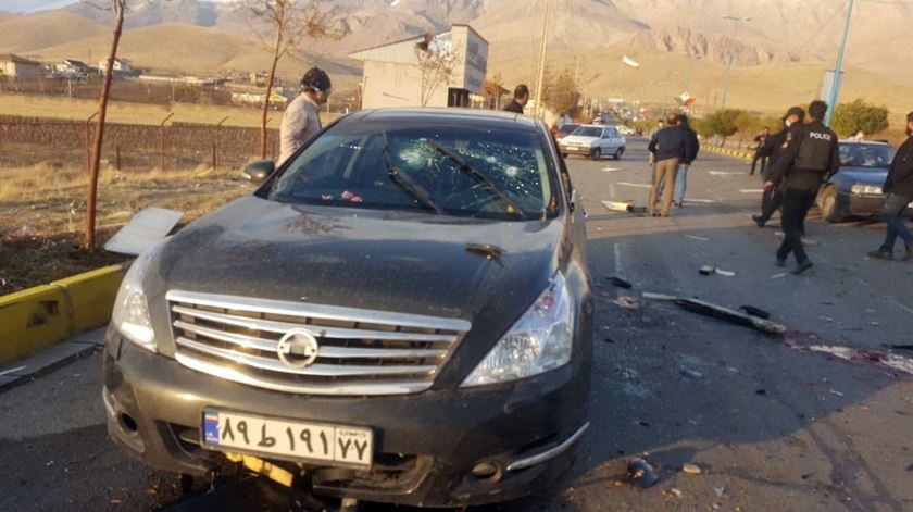 Mohsen Fakhrizadeh alvo de ataque na cidade de Damavand. Foto: IRIB/EPA