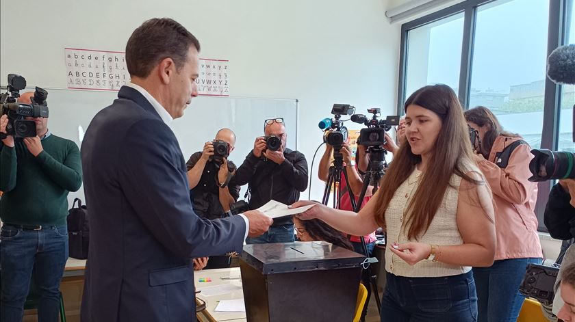 Secção de voto instalada na Escola Básica nº 2 de Espinho, na Rua 22.. Foto: Henrique Cunha